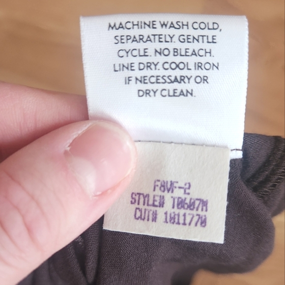 EUC Eileen Fisher Brown Cap Sleeve T-Shirt, Size L - Picture 4 of 5